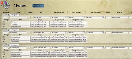 CMS - Menus