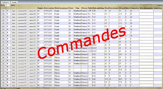 CMS - Commandes