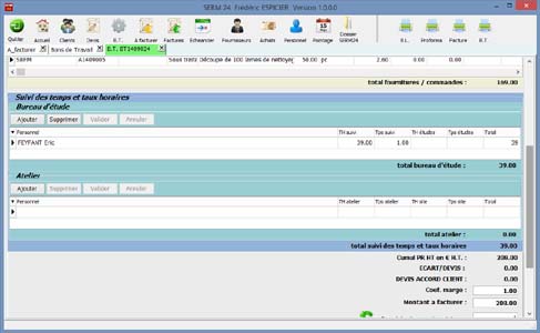 gestion de production - détail BT