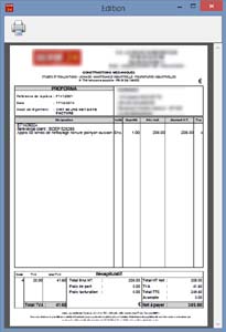 gestion de production - facture