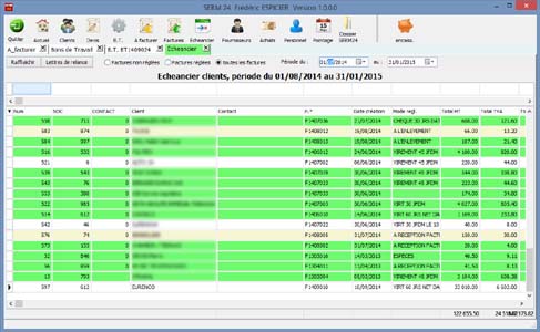 gestion de production - échéancier