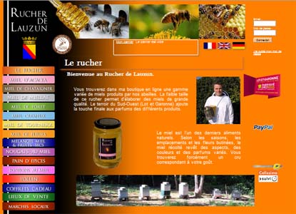 site internet Rucher de Lauzun